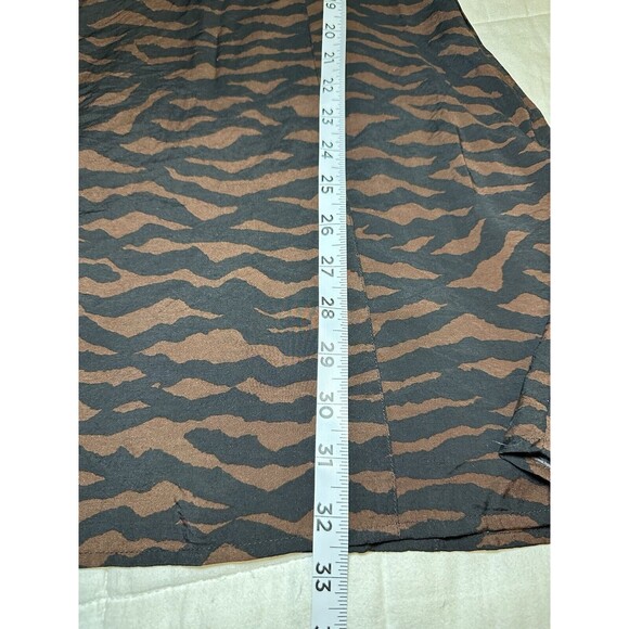 MADEWELL V-Neck Mini Dress Abstract Animal Print True Black SIZE‎ 00 NWT - Picture 8 of 11